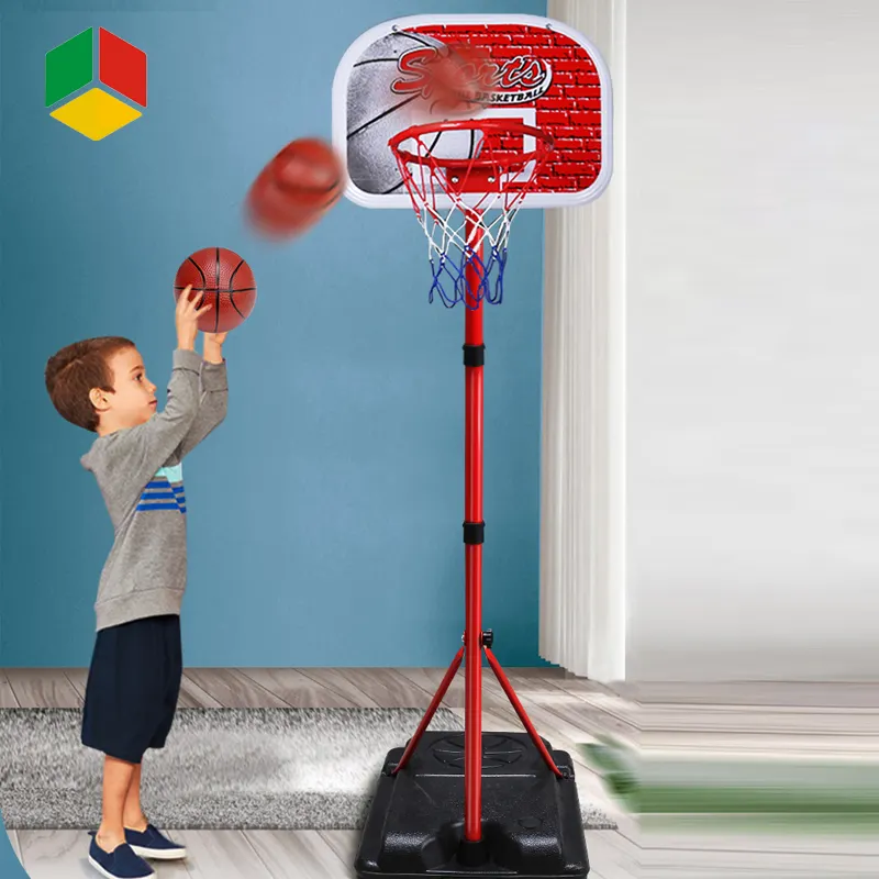 QS gioca 1.8M bambini giocattolo regolabile basket cerchi all'aperto coperta gioco Stand Set giocattolo portatile per i bambini