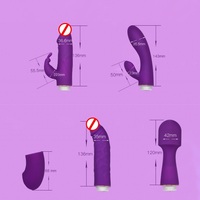 AIERSHA Rechargeable Set de Jouets Sexuels pour Femme Adulte, Dildo Vibrant Lapin de Qualité pour Femme