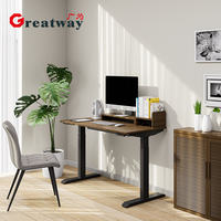 Bureau de travail moderne réglable Greatway, convertible avec fonction de hauteur, mobilier de bureau convertible debout