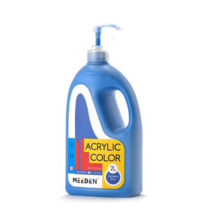 Meeden đỏ đỏ sơn acrylic với nắp bơm 1/2 Gallon (2L /67.6 oz.) Nặng-cơ thể không độc hại màu sắc tố phong phú - Product Image 2