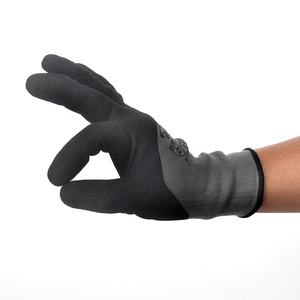 15 ग्राम नायलॉन लाइनर औद्योगिक कार्य दस्ताने के साथ उच्च गुणवत्ता वाले फोम सैंडी नक्कल लेपित नाइट्राइल दस्ताने - Product Image 4