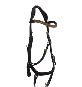Brida de Cuero Borgoña Premium de Alta Calidad, Acolchada y Personalizada, con Diadema de Alta Calidad para Montar a Caballo - Product Image 3