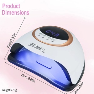 SUN 11 Secador de Uñas Portátil, 66 LED, Lámpara de Uñas LED/UV 2 en 1, Lámpara UV para Curado de Esmalte en Gel, Manicura, Cuatro Temporizadores, LCD Sun 5 - Product Image 3
