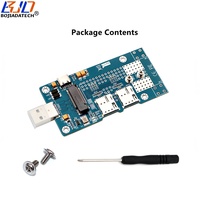 Adaptor Modem Nirkabel USB 3.0 Tipe-A ke M.2 B-Key dengan Daya Tambahan Tipe-C dan 2 Slot Kartu SIM NANO untuk Modul 5G 4G LTE WWAN