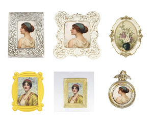 Thiết kế mới trang trí nội thất nhựa khung ảnh cổ điển phong cách cổ polyresin hình ảnh khung ảnh - Product Image 3