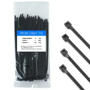 Chengcheng Hot Sale in 2023 Electric Wire Cable Cord Organizer Nylon Cable Tie 100pcs/bag Black Self-locking