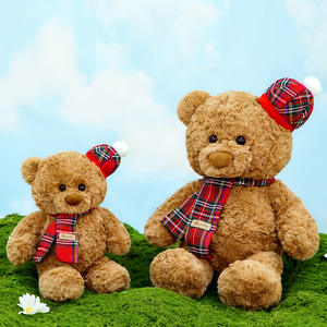 Mignon écharpe chapeau ours en peluche poupée pour envoyer à sa petite amie un cadeau d'anniversaire ours saint valentin en peluche jouet - Product Image 4