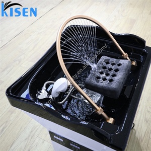 ถังเก็บน้ำเคลื่อนที่ Kisen 60 ลิตร อ่างสระผมแบบพกพา อุปกรณ์ทำสปาผมพร้อมไฟ LED ระบบไอน้ำหมุนเวียน - Product Image 3