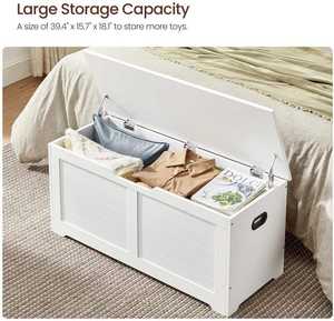 Vente en gros <span class=keywords><strong>Banc</strong></span> de chambre <span class=keywords><strong>Coffre</strong></span> de rangement en bois en bois Boîtes de rangement pour jouets vêtements d'enfants avec couvercle - Product Image 2