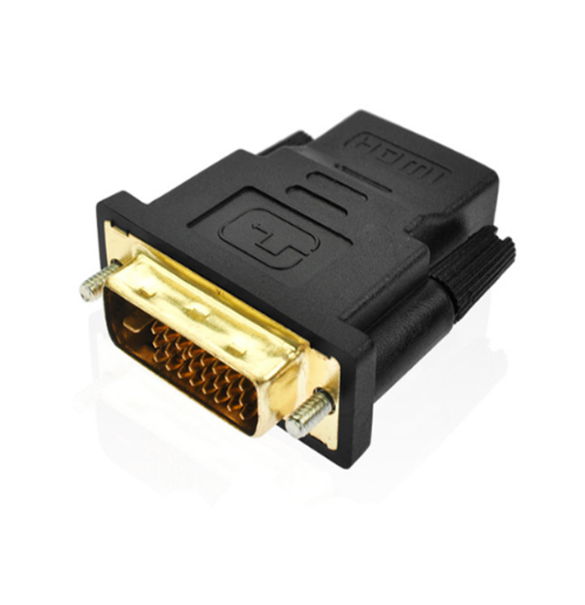 Gold-plated DVI to HDMI Adapter for Computer, DVI Male to HDMI Female Conversion Connector