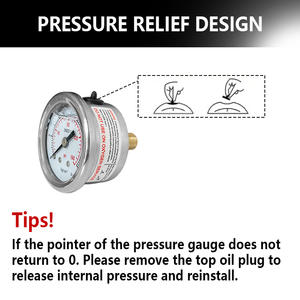 AKS OEM Hydraulic <span class=keywords><strong>Pressure</strong></span> Indicator 60mm Dial, Soquete De Bronze Para Máquinas De Construção - Product Image 6