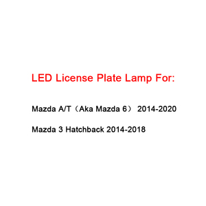 Accesorios transparentes para coche sin errores, lámpara LED para matrícula para Mazda A/T (Aka Mazda 6) 3 Hatchback de alta calidad - Product Image 2