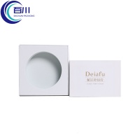 Caja de Regalo de Papel Recubierto Ecológico Blanca, Caja de Cartón Rígido Personalizada con Logotipo, Embalaje para Productos de Cuidado de la Piel o Cosméticos