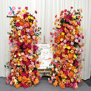 Promise Artificial Flower <b>Arch</b> Set Mixed Color Polyester Handmade High Simulation Wedding <b>Decoration</b> - Product Image 1