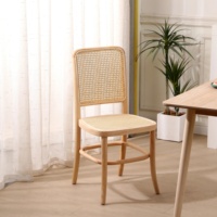 Chaises en rotin en bois de style personnalisé pour restaurant, salle à manger, loisirs, extérieur, fabriquées par DISHI
