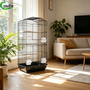 Cage d'élevage pratique pour oiseaux de compagnie, grande cage à pigeons en acier inoxydable à double couche, cage à oiseaux en métal pour l'intérieur - Product Image 2