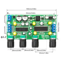 BBE2150 UPC1892T Amplifier Audio Preamplifier Tone Board Balance Treble Bass Preamp dengan Kontrol Volume EQ Pre-amplifier Pre Amp