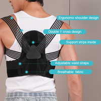 Correcteur de posture ergonomique en tissu ruban de poisson, stabilisateur d'épaule, soutien de la colonne vertébrale, attelle de soulagement de la douleur
