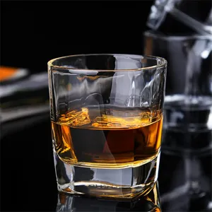 Square cheap price diamond whiskey glass high quality etch whiskey glass free sample whiskey stone glass