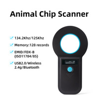 Escáner de Etiquetas RFID Portátil para Ganado de 134.2kHz, Protocolo ISO11784/11785, USB/Inalámbrico 2.4G, Material ABS, Modelo SAH6100