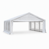 Abri de voiture 6x6m (20x20 pieds) en métal, garage robuste avec structure en acier galvanisé pour stationnement et stockage de plusieurs véhicules
