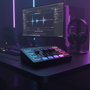 FIFINE SC3 Mixer Audio USB RGB <span class=keywords><strong>per</strong></span> Registrazione PC con XLR <span class=keywords><strong>per</strong></span> Streaming Live e Gaming - Product Image 1