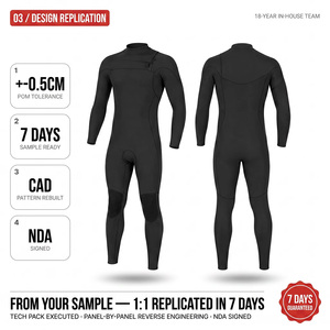 Combinaison <span class=keywords><strong>de</strong></span> plongée intégrale personnalisée pour homme en néoprène 4/3 mm, fermeture éclair sur la poitrine, manches longues, coutures scellées, double fermeture éclair au cou, pour surf en eau froide, OEM - Product Image 3