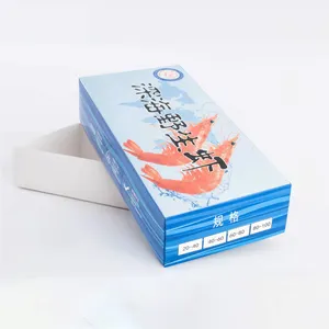 Vente en gros Boîte d'emballage en carton ondulé bon marché avec logo personnalisé Boîte de fruits de mer congelés pour crevettes
