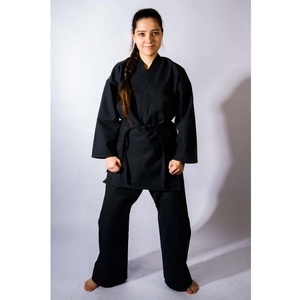 PIHA SPORTS Custom Women Black Ninjutsu/bujinkan/karate Gi Training Uniform with <b>Elastic</b> Band & <b>Lace</b>-up Closure - Product Image 3