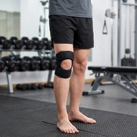 Genouillère de compression à rotule ouverte en néoprène avec double sangle réglable, personnalisée ODM pour le sport, la course et le badminton