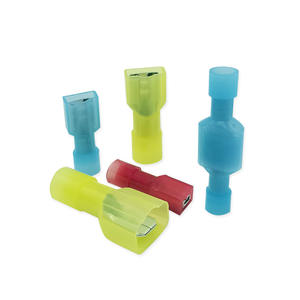 Bloques de Terminales Prensados en Frío, Puntas de Conector con Resorte Aisladas de Nylon, Conectores Automáticos Azules, Verdes y Rojos, Plástico Mo 161 - Product Image 1