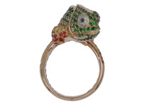 Bague Classique pour Femme en Laiton Plaqué Or 18 carats avec Grand Zircon, Bijou Durable pour Mariages, Fiançailles et Soirées