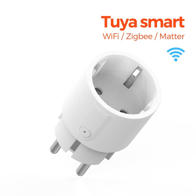 Tuya WiFi Mini Round Smart Socket Wlan Plug with Power Measurement Alexa Voice Control Timer Enchufe Inteligente OEM Factory