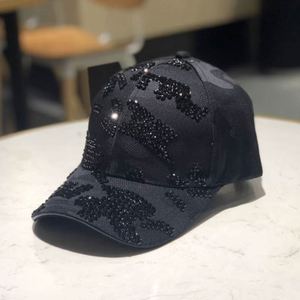 Casquette de baseball unisexe tendance en coton, décontractée et sportive, à 6 panneaux, avec strass, pour la mode en gros - Product Image 3