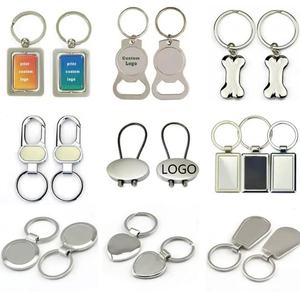 High Quality Keyring Holder Stainless Steel Blank Keychain Sublimation Blank <b>Key</b> <b>Chain</b> with logo Custom - Product Image 4