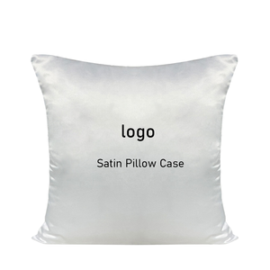 Wholesale Square <b>Satin</b> <b>Pillow</b> Case 40x40CM White Custom Print Logo Sublimation Blanks Home Use - Product Image 1