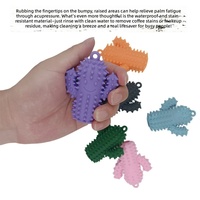 Mini porte-clés en silicone en forme de cactus, jouet de massage des points d'acupression, anti-stress portable, soulagement de la douleur pour l'extérieur