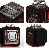 Niveau laser AiYiCheng à faisceau vert 3D 12 lignes, réglage manuel, nivellement automatique 360° vert