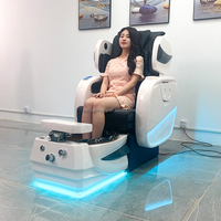Salon de beauté moderne de luxe pour ongles Spa pour les pieds avec bain à remous Fauteuil de massage tactile européen pour manucure et pédicure en cuir synthétique