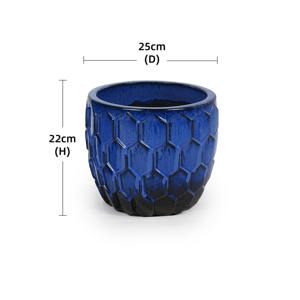 Pot de fleurs en céramique éco-responsable, neutre en carbone, respirant, avec trous de drainage - Product Image 2