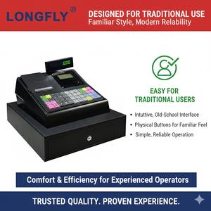 Caisse enregistreuse bon marché LongFly, anciens systèmes de point de vente à vendre, terminal de point de vente à 48 touches pour les petites entreprises, 50 départements et employés - Product Image 4