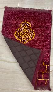 Wholesale Velvet Muslim Prayer Mats-<b>Thick</b> High/Medium Pile Non-Slip Backing Multiple Sizes & Colors - 70"x110" - Product Image 3