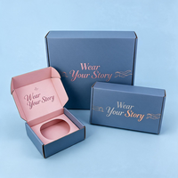 Boîte cadeau personnalisée en carton ondulé recyclable de haute qualité pour l'emballage express de sweats à capuche et de chaussettes, avec boîte en papier recyclé de marque