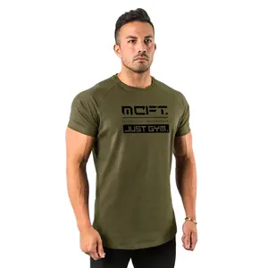 Custom Private Logo Men's Fitness Gym T Shirt Solid Pattern Woven Sports Apparel 220g-280g Weight O-Neck