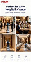Robot de livraison intelligent pour restaurants, hôtels, livraison de nourriture et de café, réception, navigation intelligente, robot de service à intelligence artificielle