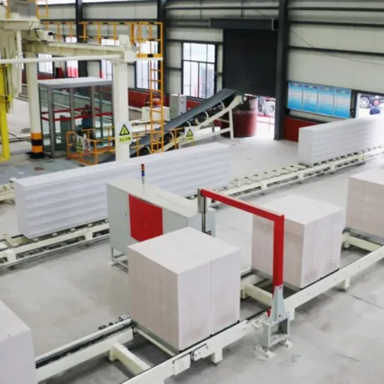 Fornecedor e exportador de produção de blocos e painéis de peso leve aac de concreto aerado autoclave automático totalmente automático