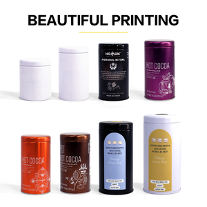 JYB Hộp Đóng Gói Trà Cà Phê Tròn Nắp Kín Khí In Logo Đầy Màu Sắc Tùy Chỉnh Hộp Thiếc Kim Loại - Product Image 5