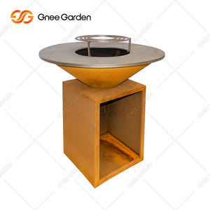 Parrilla duradera para barbacoa de carbón al aire libre con encendido automático de acero Corten de alta resistencia al calor - Product Image 2