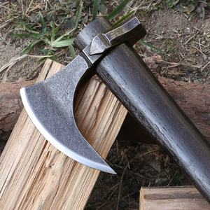 HK Pick Head <b>Axe</b> Ornament DIY Outdoor Wood <b>Handle</b> Stainless Steel Double Blade Hatchet 10cm Cutting Edge 415mm Overall Length 1 - Product Image 3