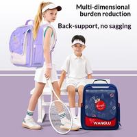 Sac à dos scolaire unisexe grande capacité, imperméable, avec coussin d'air et sangle ergonomique, motif géométrique tendance, fourni directement par l'usine